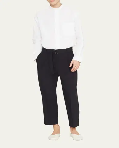3.1 Phillip Lim Men's Cropped Wool-Blend Belted Trousers | Thumbnail 2 3.1 Phillip Lim Men's Cropped Wool-Blend Belted Trousers | Thumbnail 2