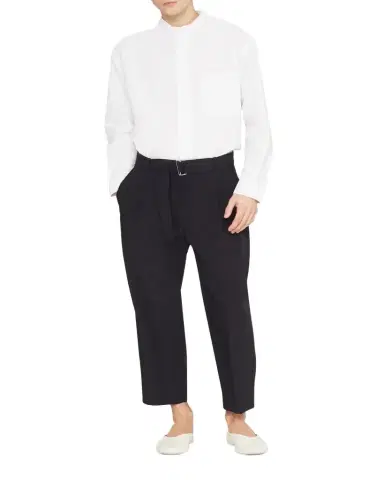 3.1 Phillip Lim Men's Cropped Wool-Blend Belted Trousers | Thumbnail 1 3.1 Phillip Lim Men's Cropped Wool-Blend Belted Trousers | Thumbnail 1