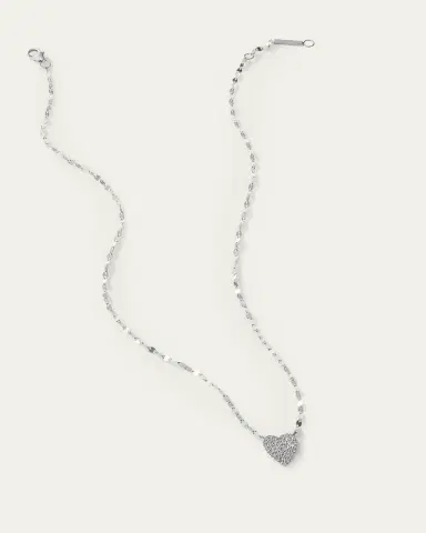 Lana 14K Gold Flawless Small Diamond Heart Pendant Necklace | Thumbnail 2