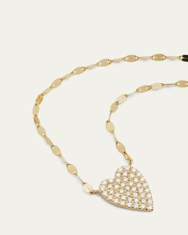 Lana 14K Gold Flawless Small Diamond Heart Pendant Necklace | Thumbnail 4