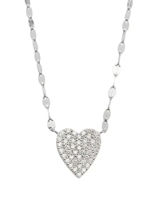 Lana 14K Gold Flawless Small Diamond Heart Pendant Necklace