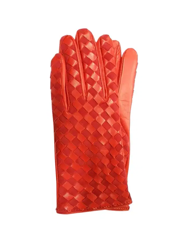 Guanti Giglio Fiorentino Woven Cashmere-Leather Gloves