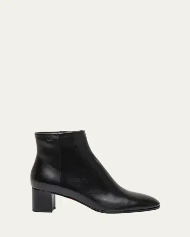 Santoni Halfrida Napa Zip Ankle Booties | Thumbnail 4
