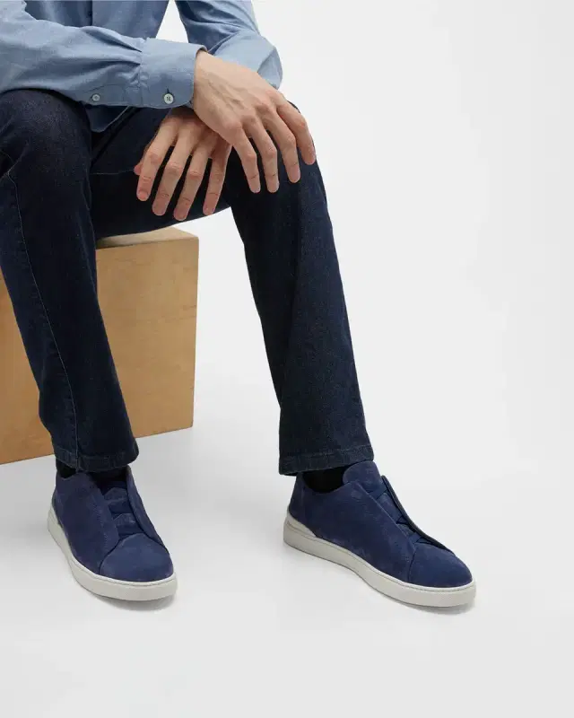 Men's Triple Stitch Suede Sneakers