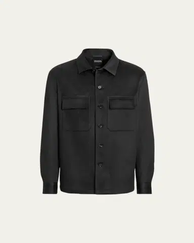 ZEGNA Men's Cashmere Overshirt | Thumbnail 5