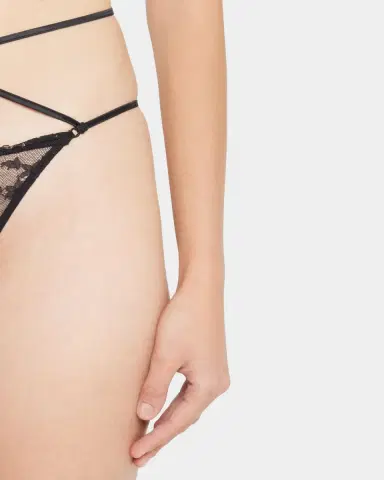 Kiki de Montparnasse Jolie Strappy Lace Thong | Thumbnail 4