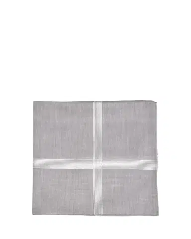 Simonnot Godard Men's Symphony Satin Check Handkerchief | Thumbnail 1
