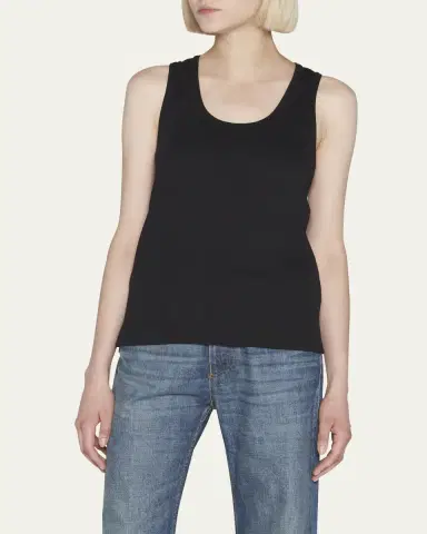 Bottega Veneta Dry Stretch Cotton Ribbed Tank Top | Thumbnail 4 Bottega Veneta Dry Stretch Cotton Ribbed Tank Top | Thumbnail 4