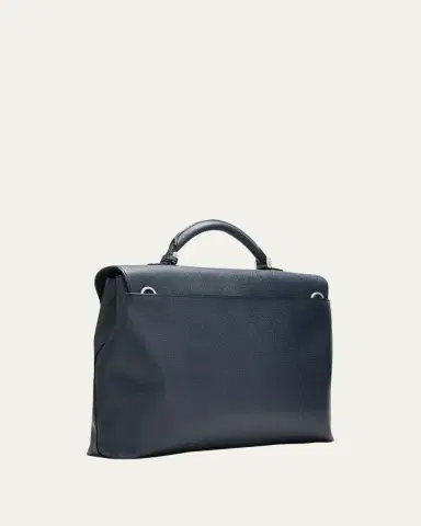 Valextra Men's Avietta Pebble Leather Briefcase | Thumbnail 7 Valextra Men's Avietta Pebble Leather Briefcase | Thumbnail 7