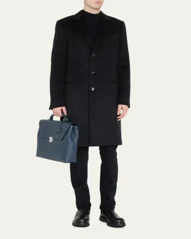 Valextra Men's Avietta Pebble Leather Briefcase | Thumbnail 9 Valextra Men's Avietta Pebble Leather Briefcase | Thumbnail 9