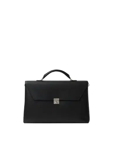 Valextra Men's Avietta Pebble Leather Briefcase | Thumbnail 1 Valextra Men's Avietta Pebble Leather Briefcase | Thumbnail 1