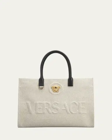 Versace La Medusa Logo Canvas Tote Bag | Thumbnail 6