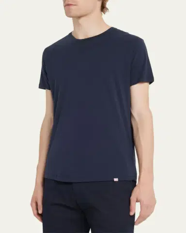 Orlebar Brown Men's Basic OB-T Crewneck T-Shirt | Thumbnail 4 Orlebar Brown Men's Basic OB-T Crewneck T-Shirt | Thumbnail 4