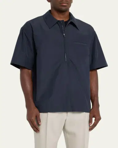 3.1 Phillip Lim Men's Half-Zip Popover Shirt | Thumbnail 4