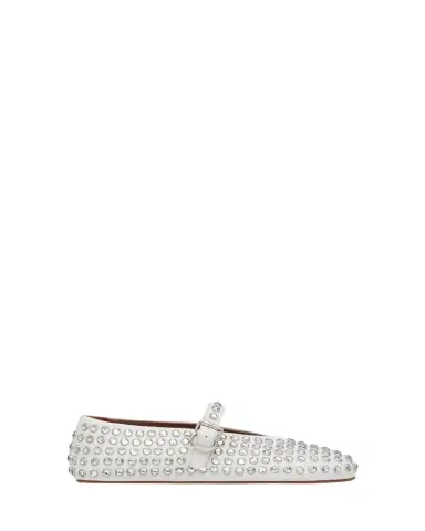 Alaïa Leather Mary Jane Flats With Allover Studs | Thumbnail 1