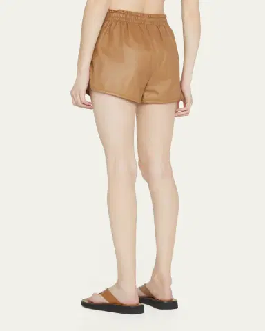 Zeynep Arçay Leather Jogger Shorts | Thumbnail 3 Zeynep Arçay Leather Jogger Shorts | Thumbnail 3