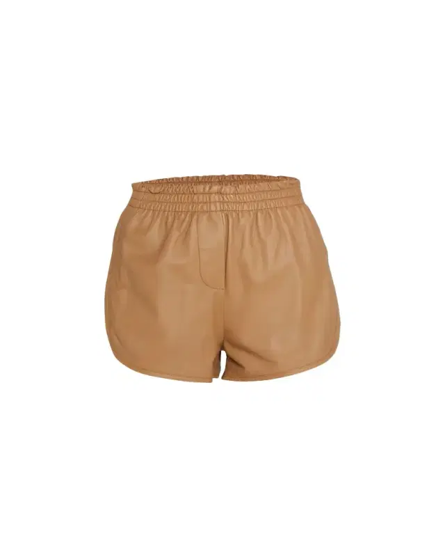 Leather Jogger Shorts