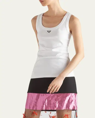 Prada Runway Logo Tank Top | Thumbnail 4 Prada Runway Logo Tank Top | Thumbnail 4