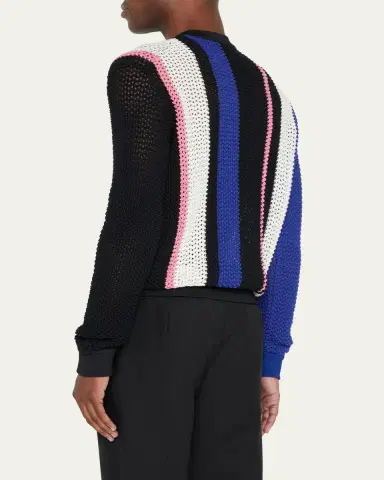 3.1 Phillip Lim Men's Block Stripe Pointelle Sweater | Thumbnail 3 3.1 Phillip Lim Men's Block Stripe Pointelle Sweater | Thumbnail 3
