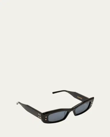 Valentino Garavani Quattro Acetate & Titanium Cat-Eye Sunglasses | Thumbnail 5 Valentino Garavani Quattro Acetate & Titanium Cat-Eye Sunglasses | Thumbnail 5