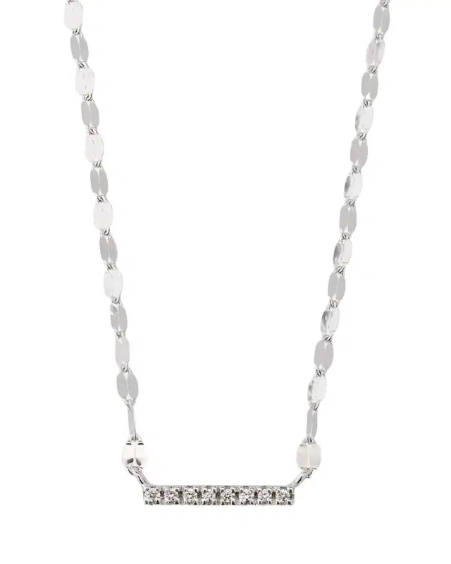 Lana 14K Gold Flawless Mini Diamond Bar Pendant Necklace