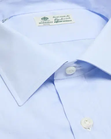Borrelli Men's Cotton French-Cuff Dress Shirt | Thumbnail 2 Borrelli Men's Cotton French-Cuff Dress Shirt | Thumbnail 2