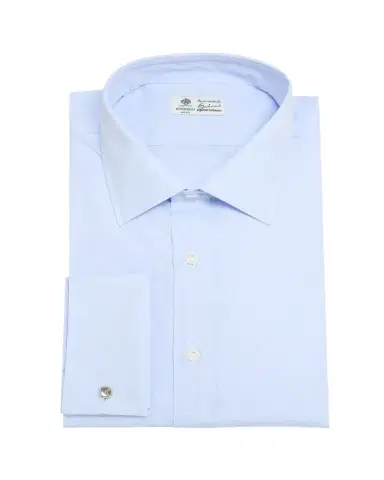 Borrelli Men's Cotton French-Cuff Dress Shirt | Thumbnail 1 Borrelli Men's Cotton French-Cuff Dress Shirt | Thumbnail 1