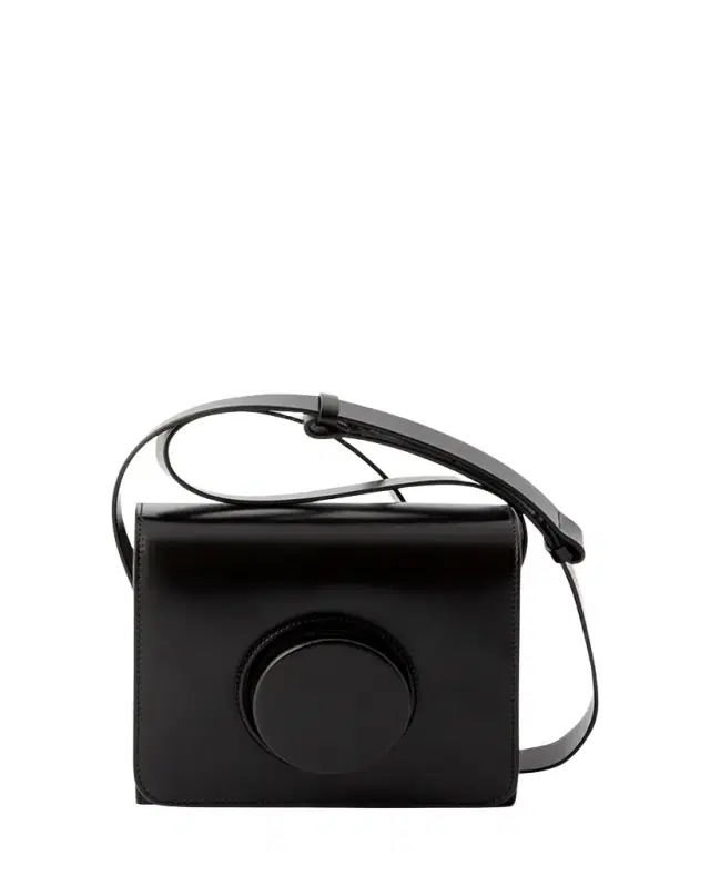 Flap Leather Camera Crossbody Bag