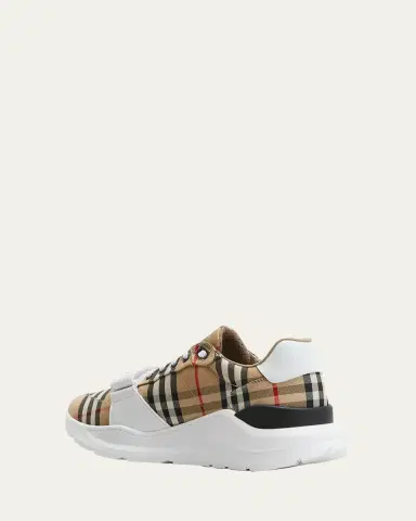 Burberry Men's Vintage Check Canvas Low-Top Sneakers | Thumbnail 4 Burberry Men's Vintage Check Canvas Low-Top Sneakers | Thumbnail 4