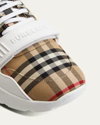 Burberry Men's Vintage Check Canvas Low-Top Sneakers | Thumbnail 5 Burberry Men's Vintage Check Canvas Low-Top Sneakers | Thumbnail 5