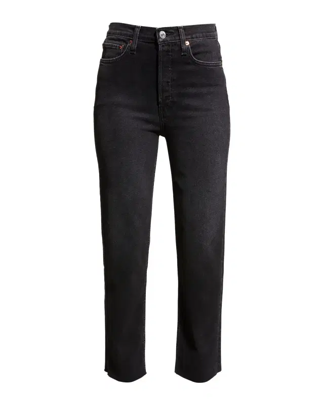 70s Stovepipe Distressed Jeans
