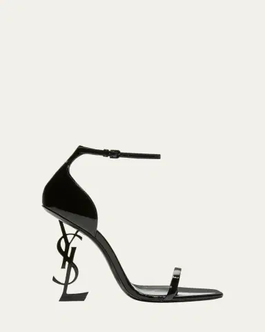 Saint Laurent 110mm Opyum YSL Patent Leather Sandals with Black Hardware | Thumbnail 6 Saint Laurent 110mm Opyum YSL Patent Leather Sandals with Black Hardware | Thumbnail 6