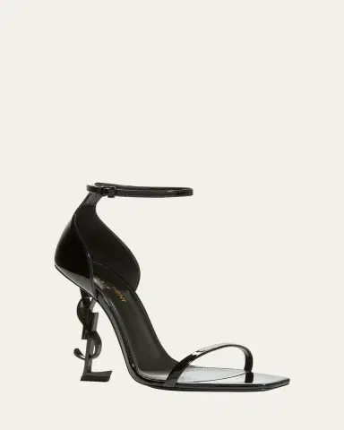 Saint Laurent 110mm Opyum YSL Patent Leather Sandals with Black Hardware | Thumbnail 7 Saint Laurent 110mm Opyum YSL Patent Leather Sandals with Black Hardware | Thumbnail 7
