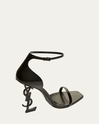 Saint Laurent 110mm Opyum YSL Patent Leather Sandals with Black Hardware | Thumbnail 8 Saint Laurent 110mm Opyum YSL Patent Leather Sandals with Black Hardware | Thumbnail 8