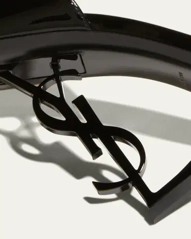Saint Laurent 110mm Opyum YSL Patent Leather Sandals with Black Hardware | Thumbnail 9 Saint Laurent 110mm Opyum YSL Patent Leather Sandals with Black Hardware | Thumbnail 9