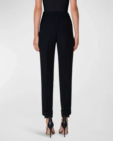 Akris Chris Pleated Straight-Leg Pants | Thumbnail 3