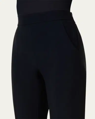 Akris Chris Pleated Straight-Leg Pants | Thumbnail 9