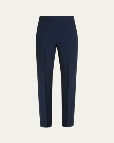 Akris Chris Pleated Straight-Leg Pants | Thumbnail 10
