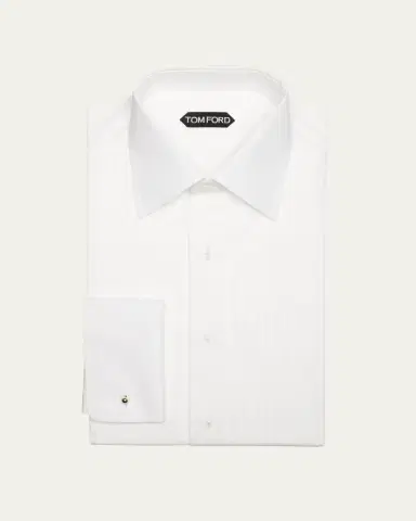 Tom Ford Men's Plisse Formal Dress Shirt | Thumbnail 2