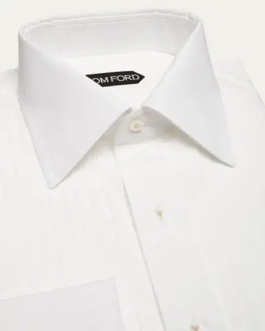 Tom Ford Men's Plisse Formal Dress Shirt | Thumbnail 3