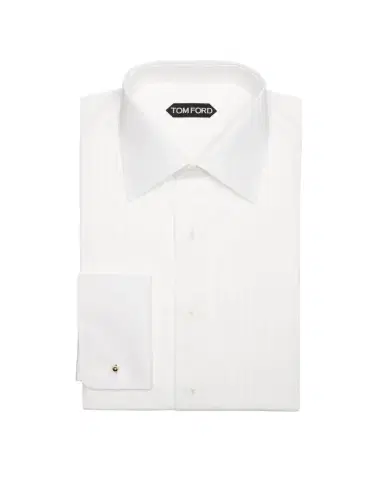 Tom Ford Men's Plisse Formal Dress Shirt | Thumbnail 1