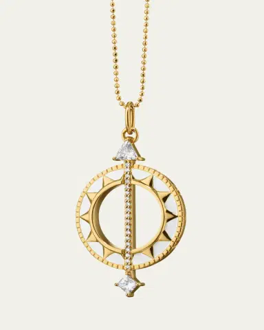 MONICA RICH KOSANN White Enamel Sundial - Time is Precious | Thumbnail 2 MONICA RICH KOSANN White Enamel Sundial - Time is Precious | Thumbnail 2