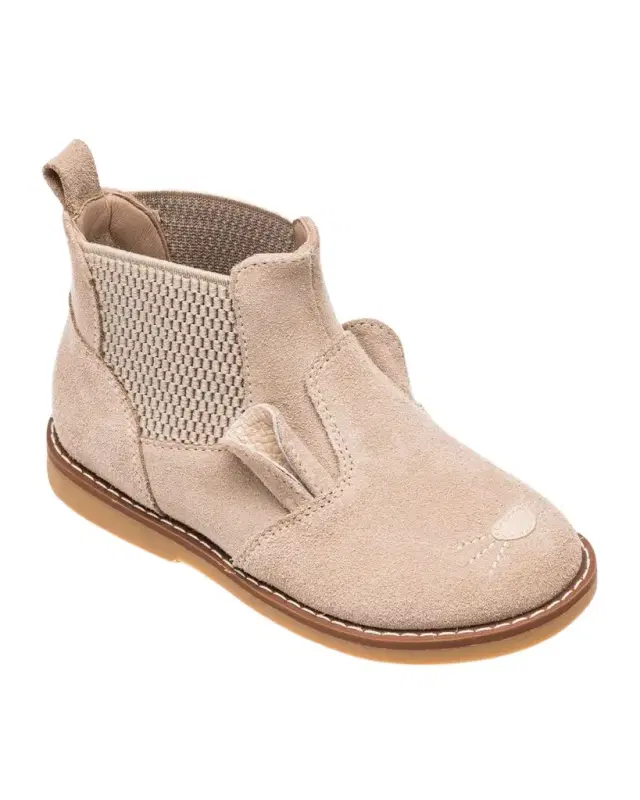 Elephantito Kid 's Teddy Bunny Ears Chelsea Boots, Baby/Toddler/Kids