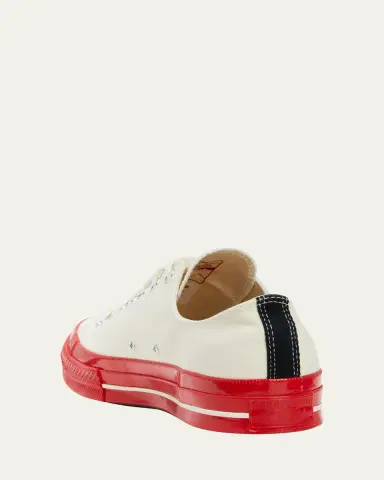 Comme des Garçons x Converse Men's PLAY Chuck 70 Low-Top Canvas Sneakers | Thumbnail 4