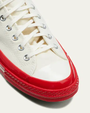 Comme des Garçons x Converse Men's PLAY Chuck 70 Low-Top Canvas Sneakers | Thumbnail 5
