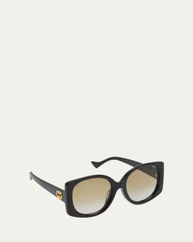 Gucci Raised Interlocking GG Acetate Butterfly Sunglasses | Thumbnail 2