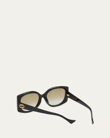 Gucci Raised Interlocking GG Acetate Butterfly Sunglasses | Thumbnail 4