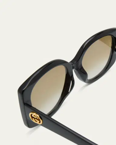 Gucci Raised Interlocking GG Acetate Butterfly Sunglasses | Thumbnail 5