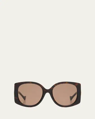 Gucci Raised Interlocking GG Acetate Butterfly Sunglasses | Thumbnail 6