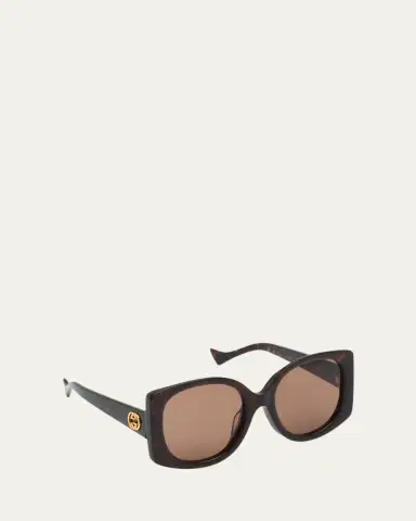 Gucci Raised Interlocking GG Acetate Butterfly Sunglasses | Thumbnail 7
